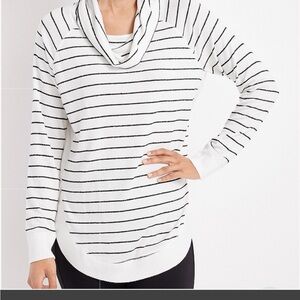 Maurices Striped Turtleneck in White and Black